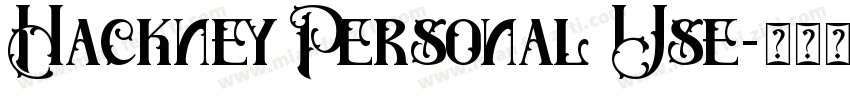 Hackney Personal Use字体转换